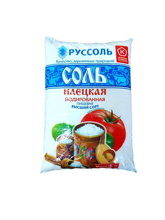 Соль йодированная "Илецкая", помол №1, 1 кг (ЮХ) 03405 - фото 650
