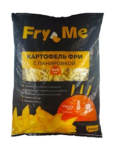 Картофель фри Fry Me Expert FMS6 с панировкой 6х6 мм V8409