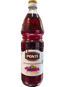 Уксус винный красный 6% Ponti пл/б (1,000мл) 12шт/упак 00005181
